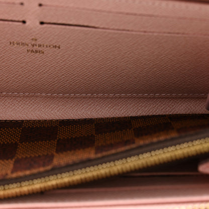 Louis Vuitton Damier Ebene Clemence Wallet Rose Ballerine 6 of 11