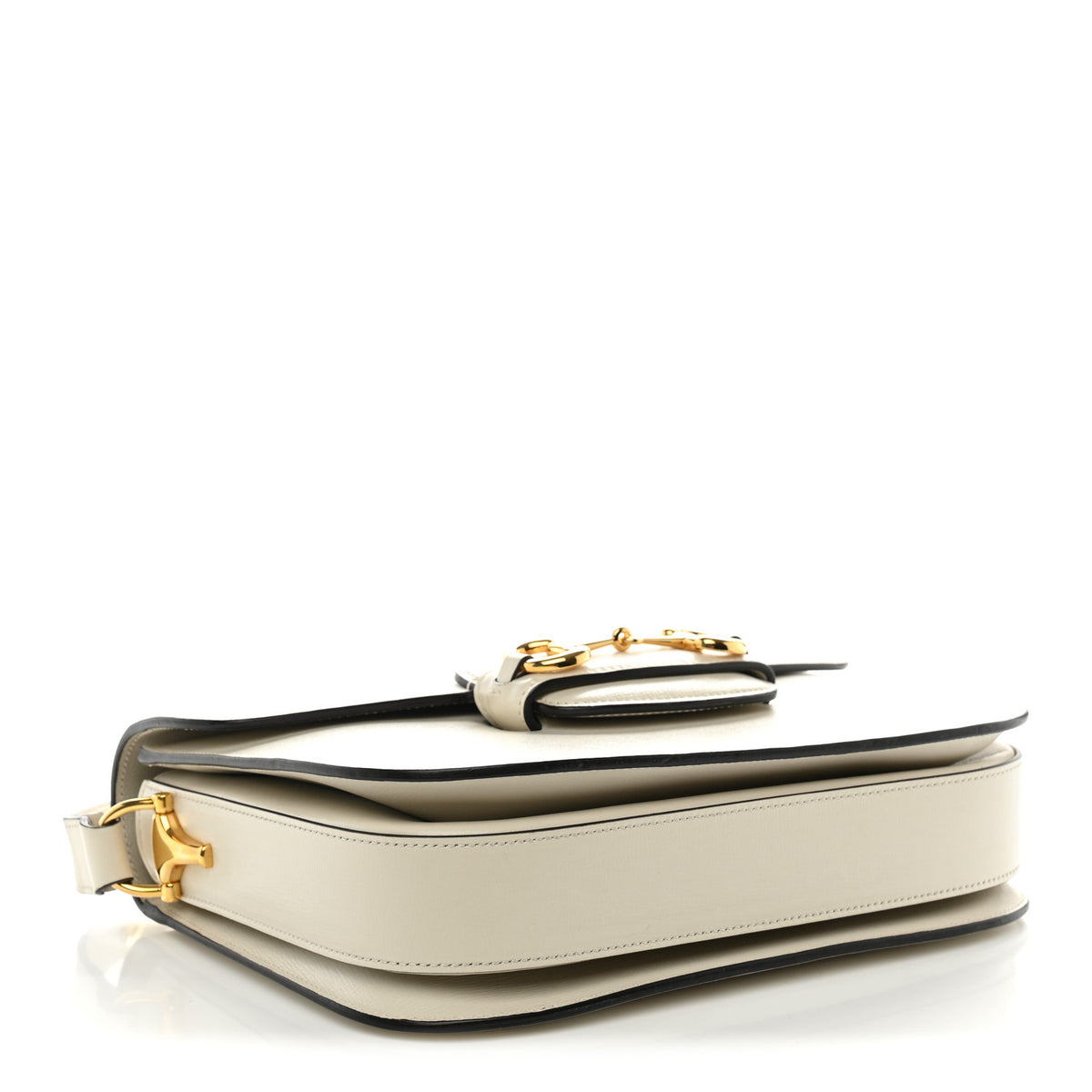 Gucci Azalea Calfskin Horsebit 1955 Shoulder Bag Mystic White 3 of 9