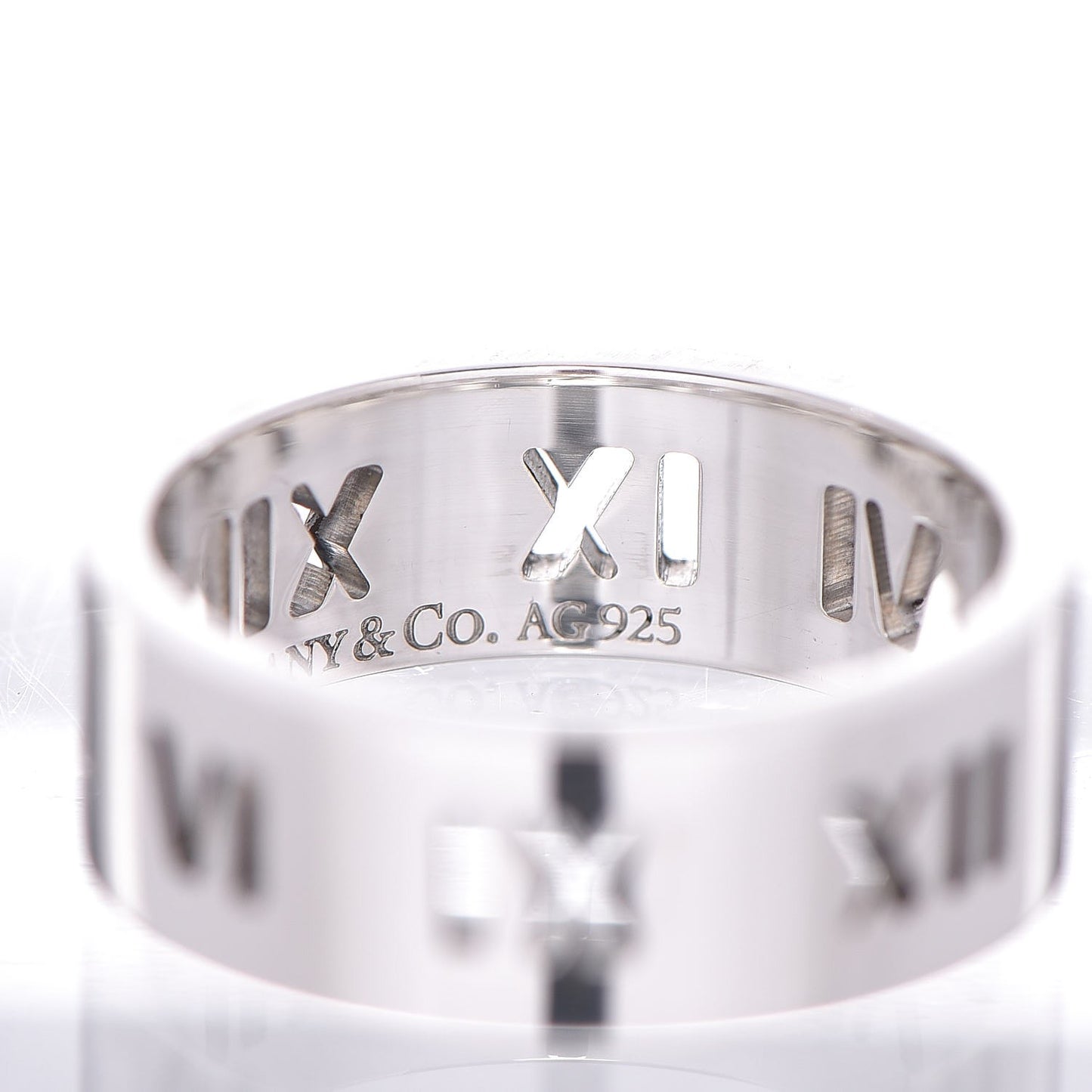 Sterling Silver Wide Atlas Pierced Ring 64 10.75