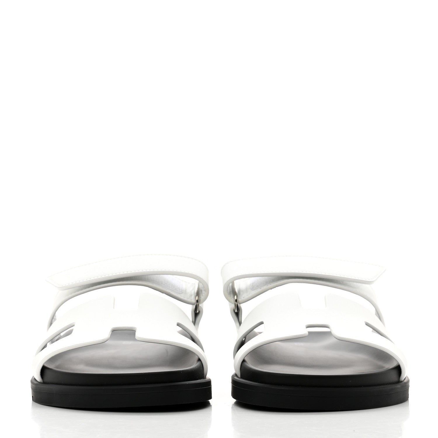 Hermes Calfskin Womens Chypre Sandals 36.5 White 2 of 9