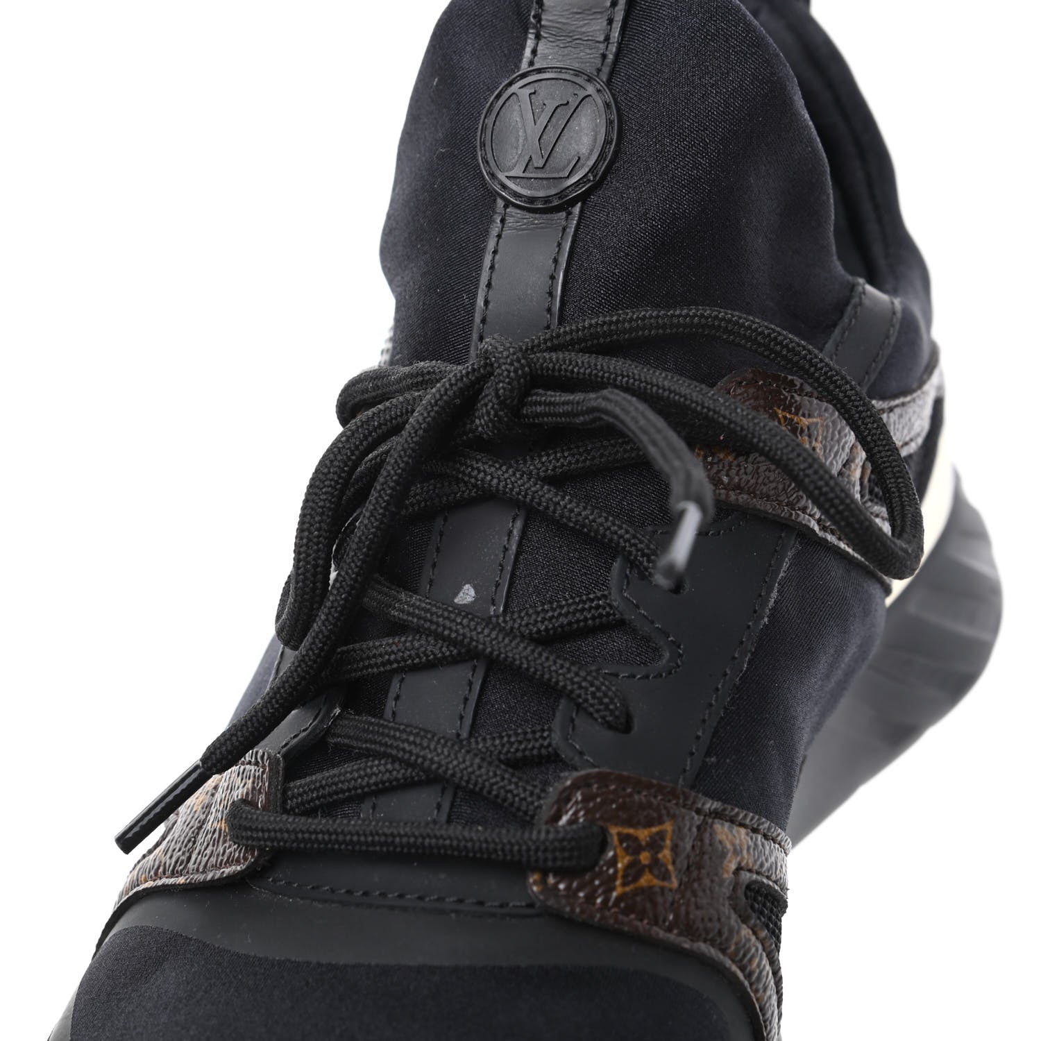 Louis Vuitton Technical Nylon Monogram Rubber Aftergame Sneakers 38.5 Black 11 of 12
