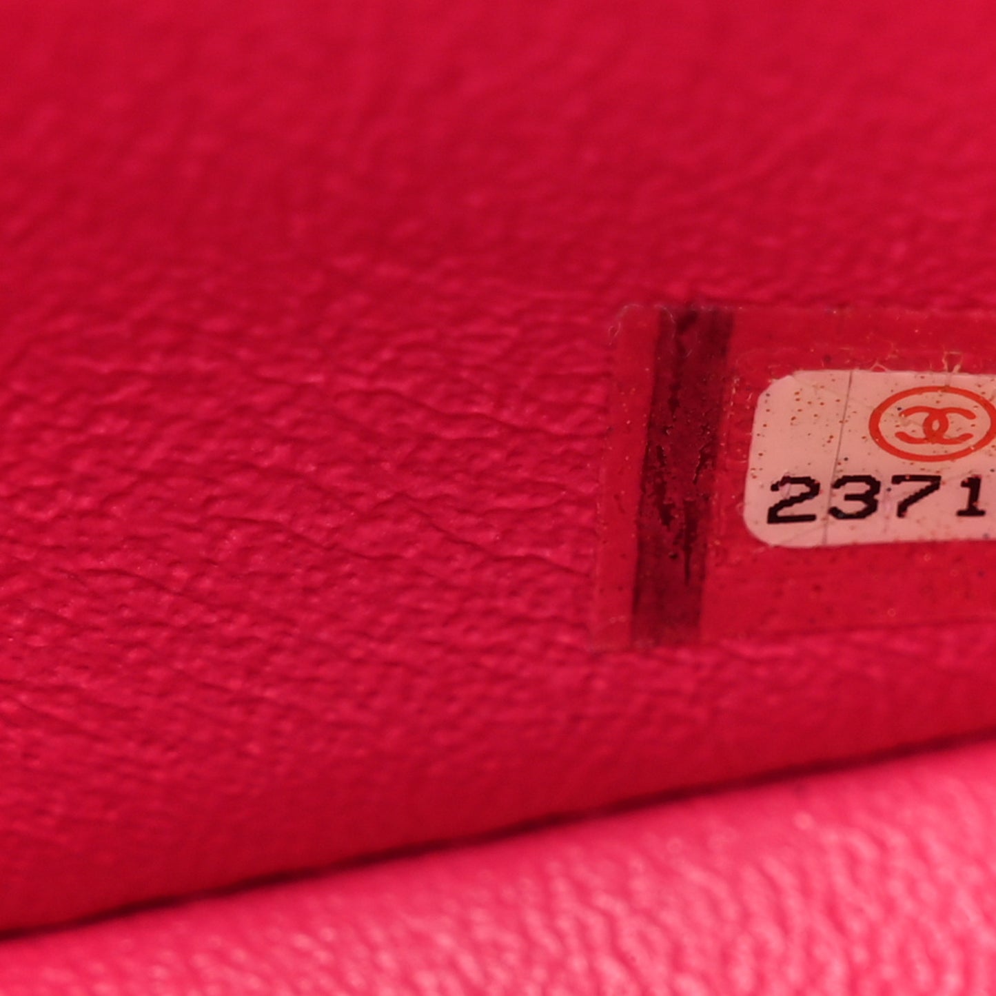 Lambskin Chevron Quilted Mini Rectangular Flap Fuchsia