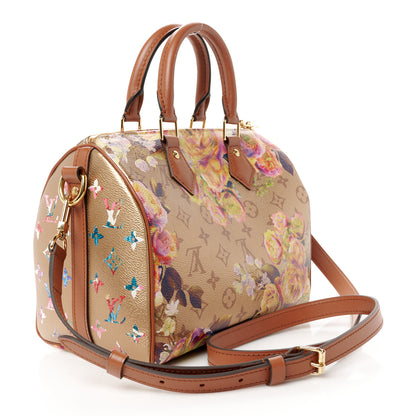 Louis Vuitton Metallic Monogram LV Garden Speedy Bandouliere 25 Gold 3 of 12