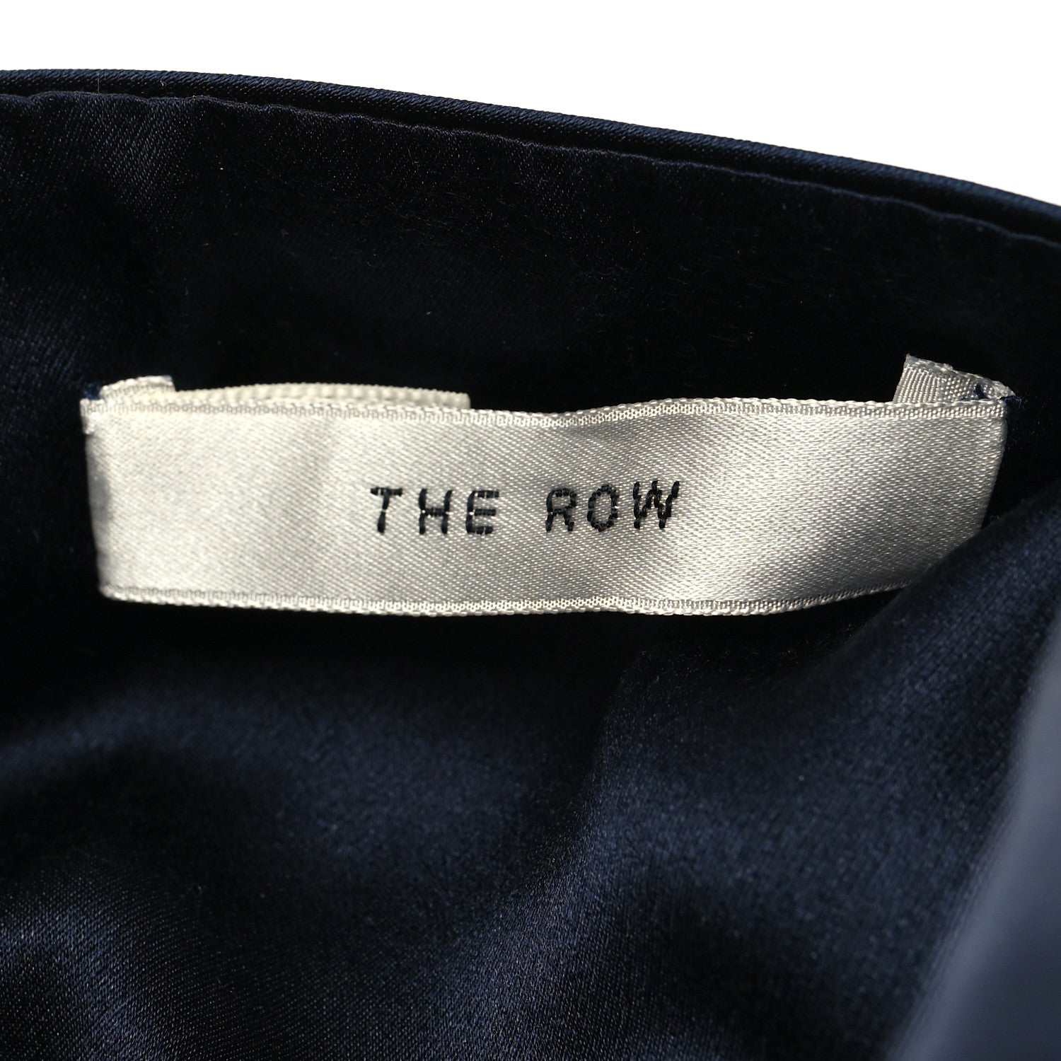The Row Satin Small Ascot Bag Navy 6 of 9