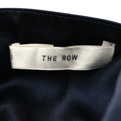 The Row Satin Small Ascot Bag Navy 6 of 9