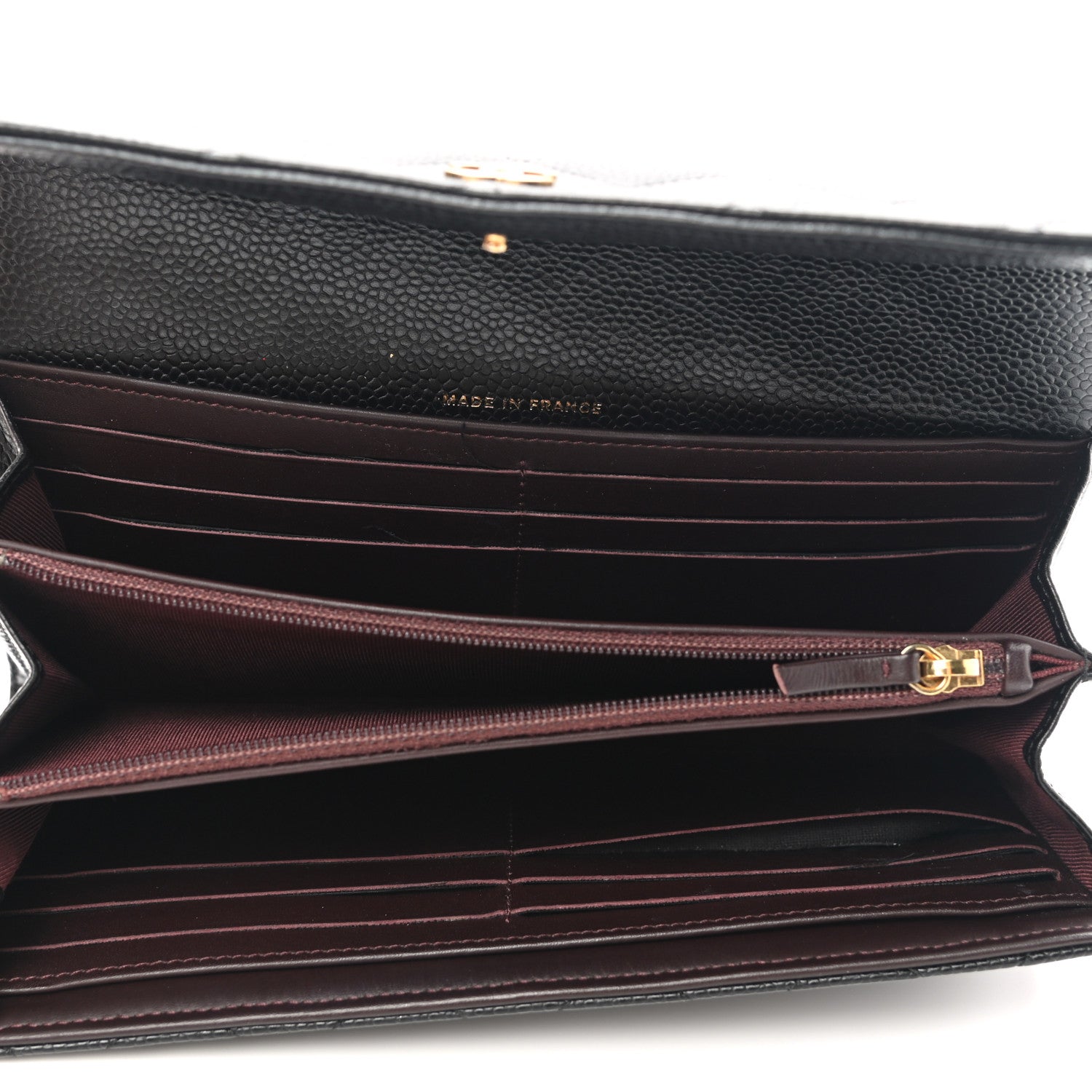 Chanel Caviar Quilted Large Gusset Flap Wallet Black 4 of 10