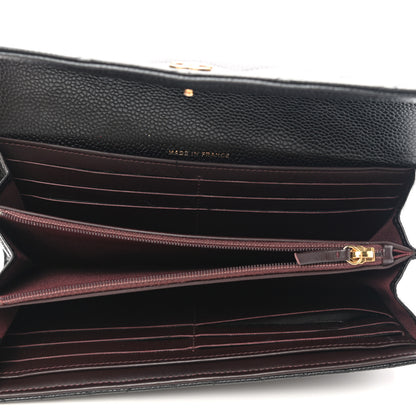 Chanel Caviar Quilted Large Gusset Flap Wallet Black 4 of 10