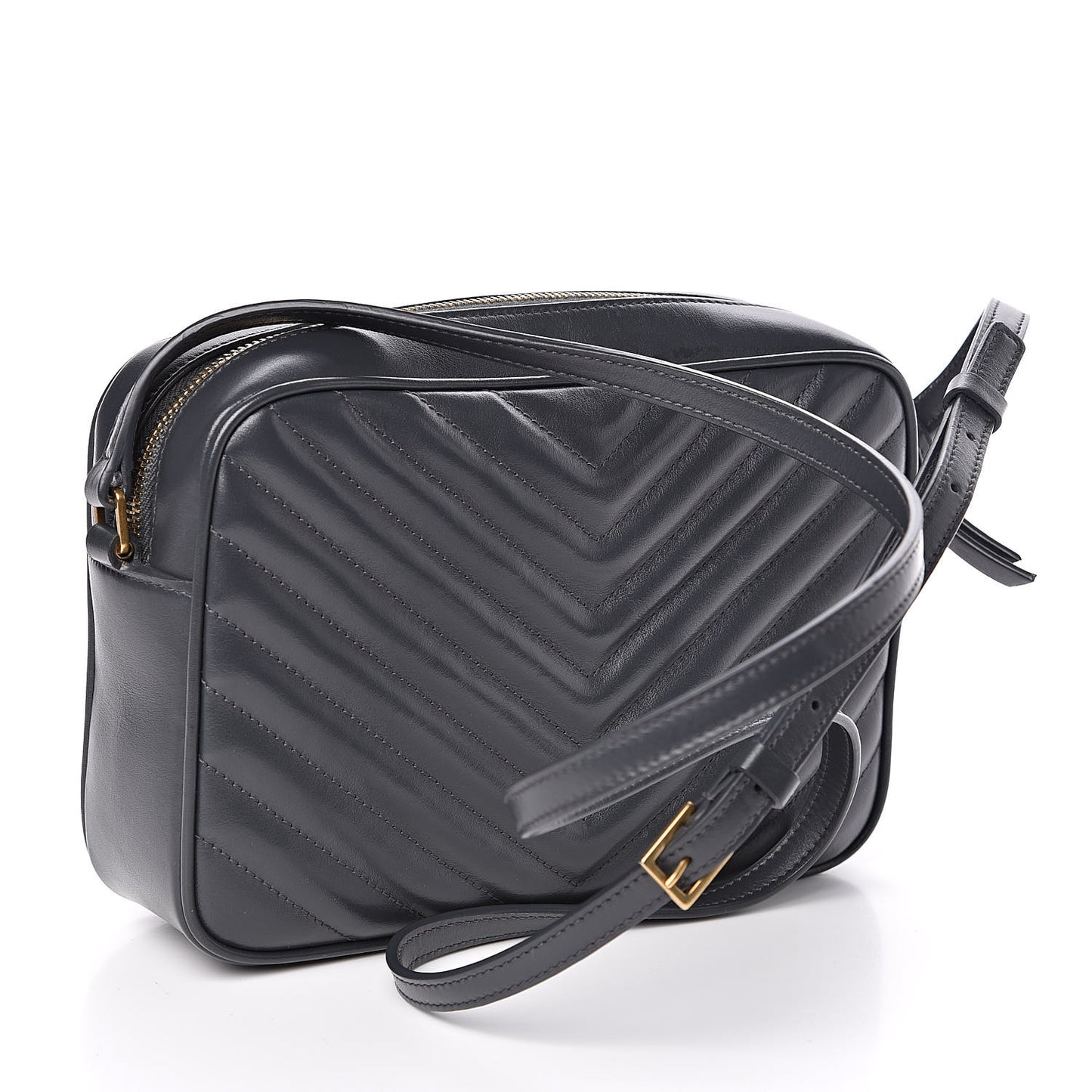 Calfskin Matelasse Monogram Lou Camera Bag Dark Smog