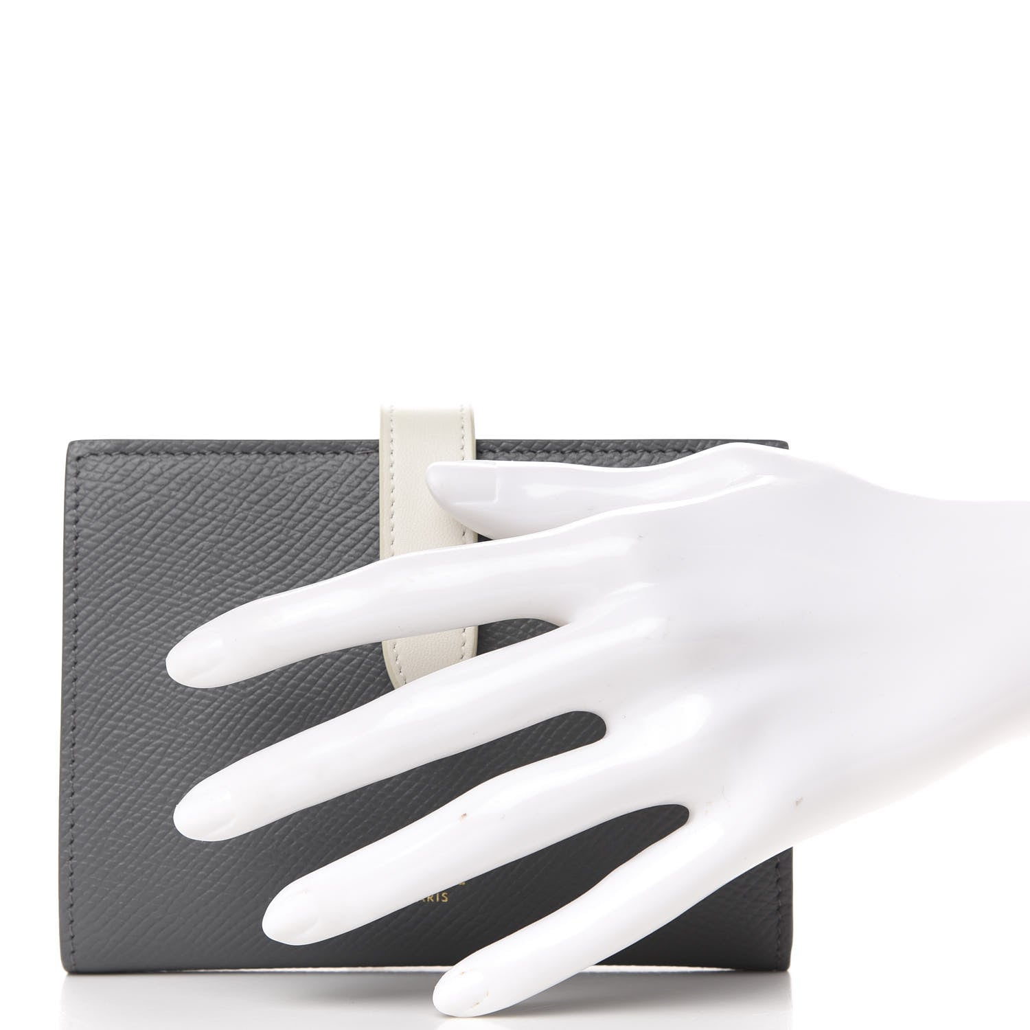 Celine Grained Calfskin Medium Multifunction Strap Wallet Grey 2 of 9