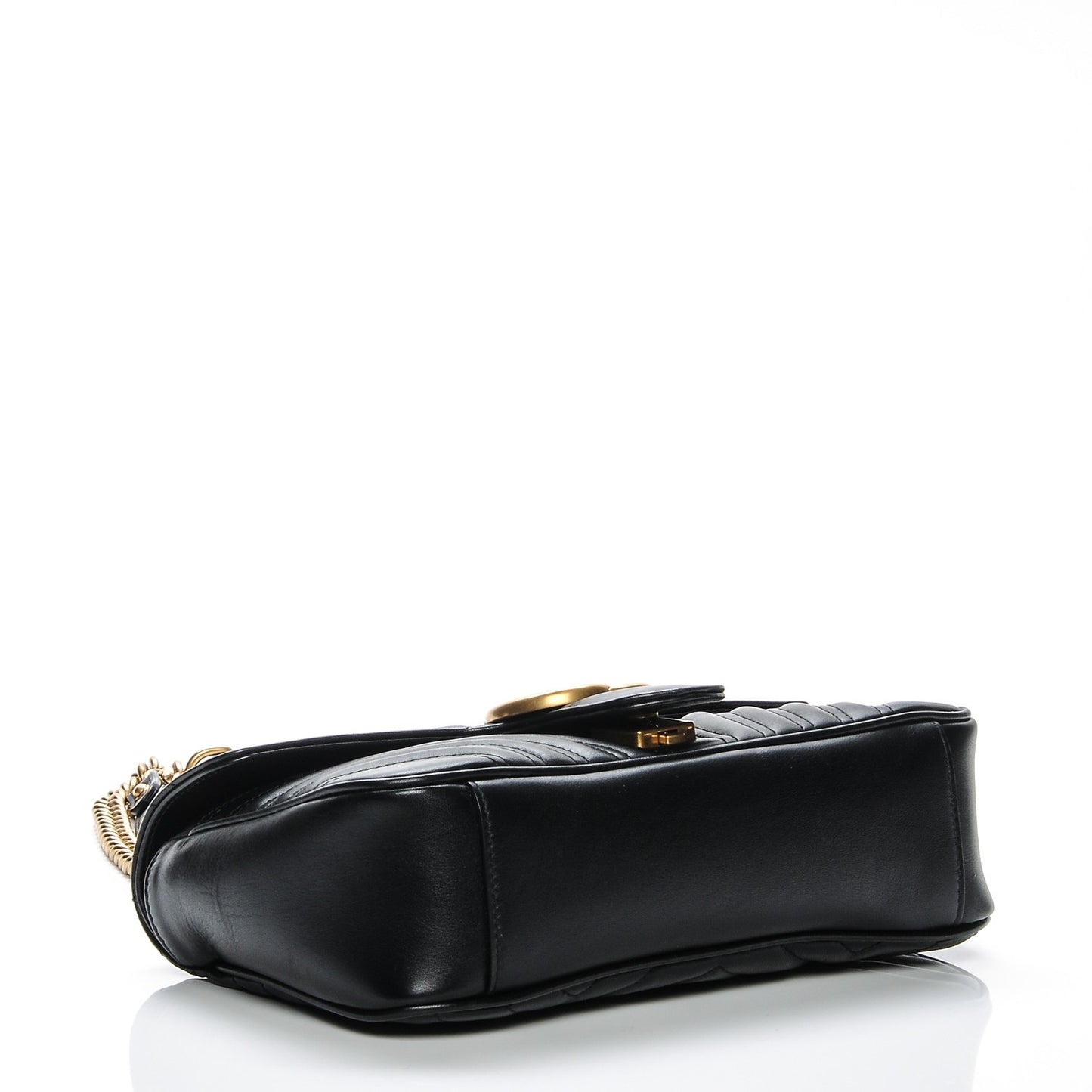 Calfskin Matelasse Small GG Marmont Shoulder Bag Black