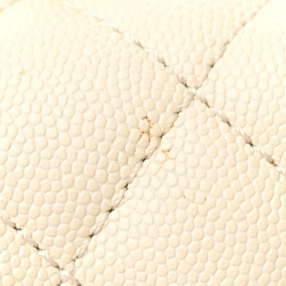 Chanel Caviar Elaphe Quilted Small Coco Handle Flap Ivory 13 of 13