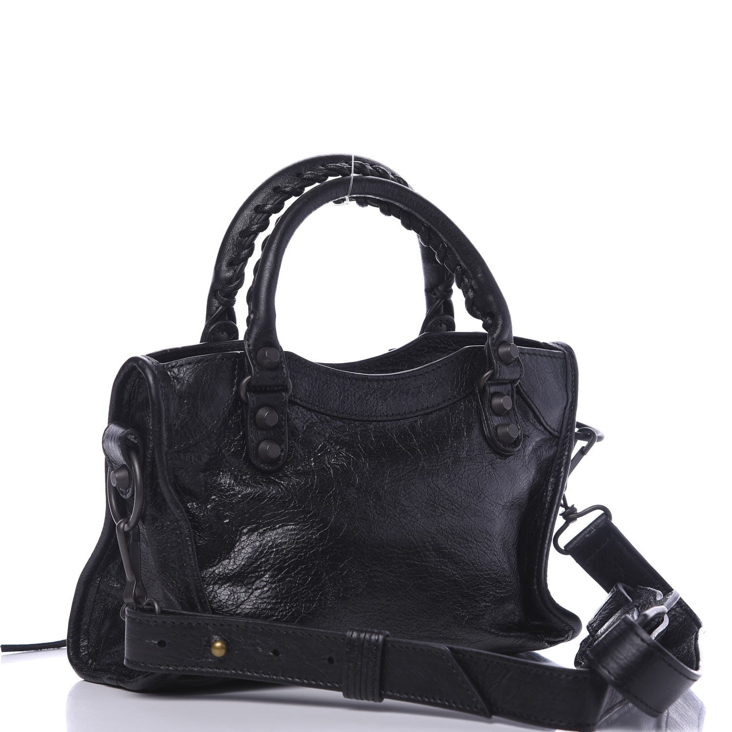 Balenciaga Agneau Arena Classic Black Hardware Mini City Black 4 of 11