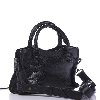Balenciaga Agneau Arena Classic Black Hardware Mini City Black 4 of 11