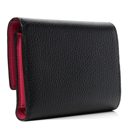 Louis Vuitton Taurillon Capucines Compact Wallet Black 2 of 5