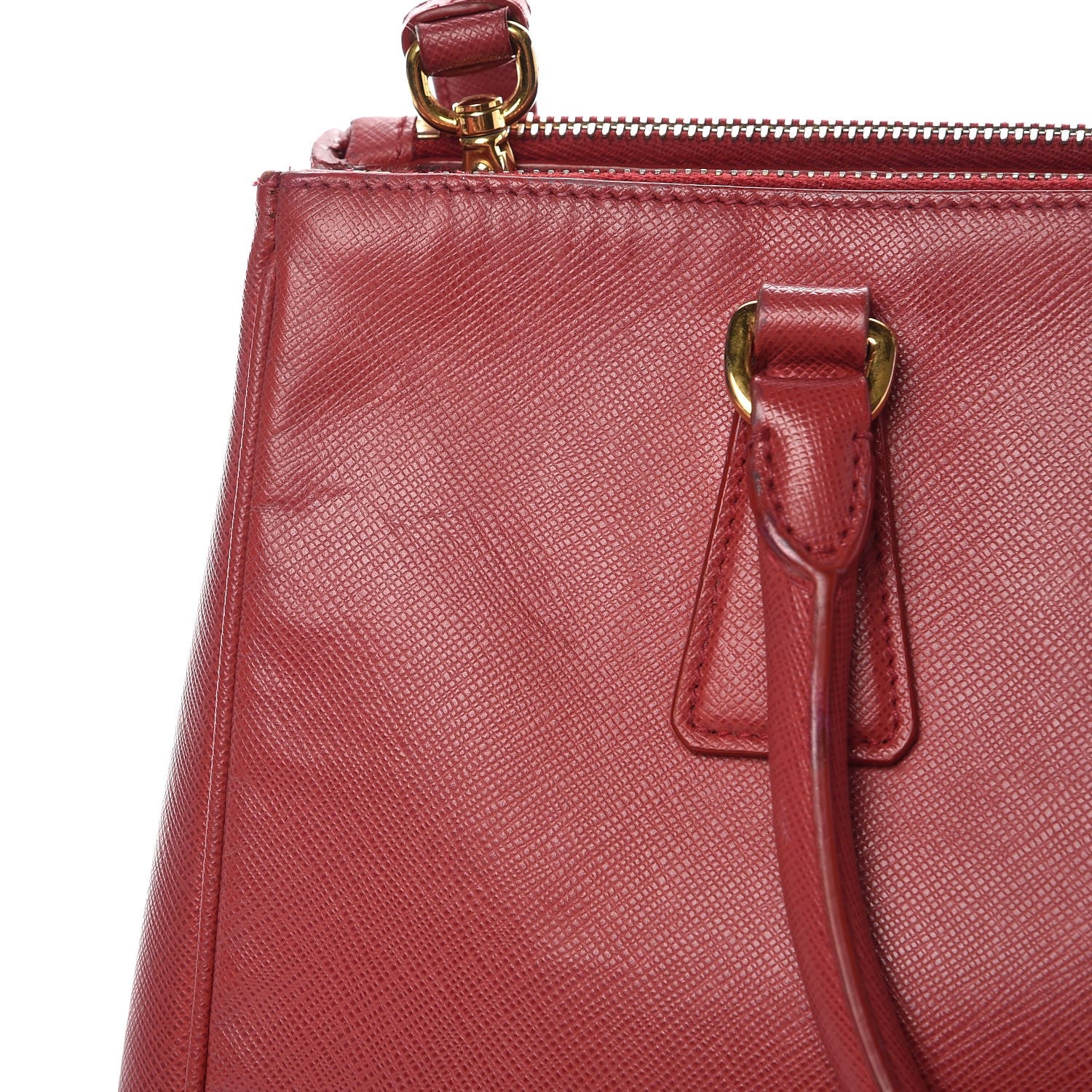 Prada Saffiano Small Galleria Double Zip Tote Peonia 14 of 20