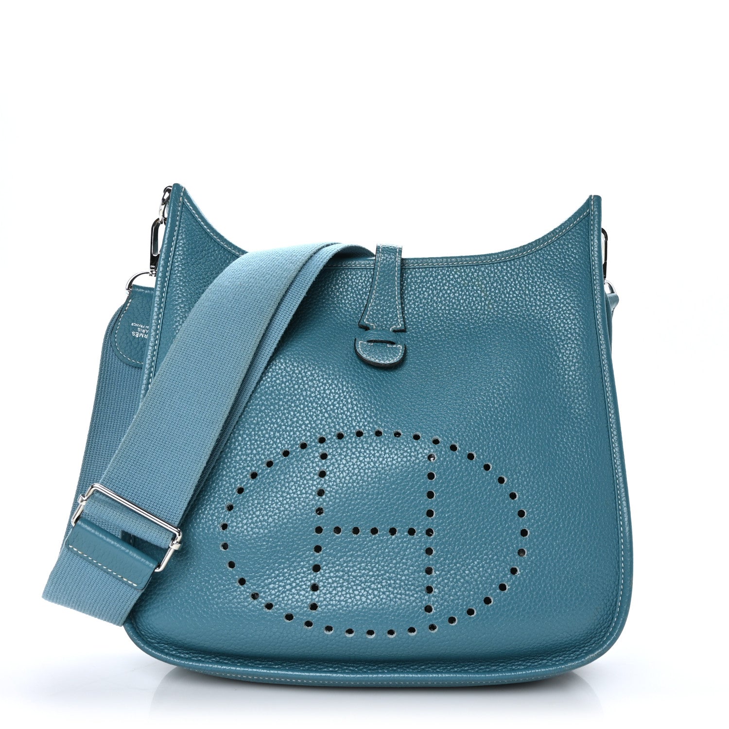 Hermes Taurillon Clemence Evelyne III PM Blue Jean 1 of 11