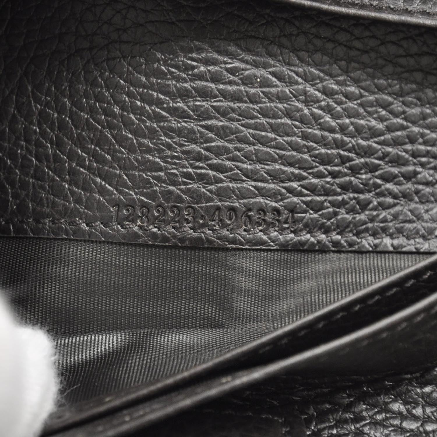 Gucci Monogram Nylon Leather Continental Wallet Brown 7 of 9