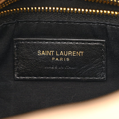 Saint Laurent Lambskin Quilted Toy Loulou Puffer Monogram Chain Satchel Dark Beige 6 of 10