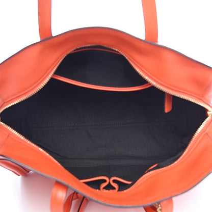 Alexander McQueen Calfskin Small Skull Padlock Zip Around Tote Orange 5 of 12