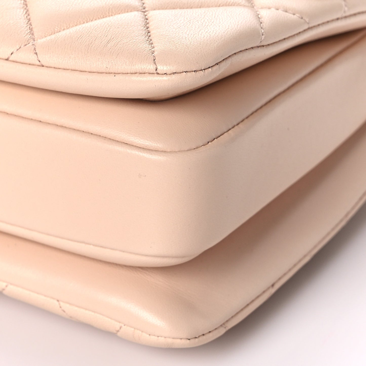 Lambskin Quilted Small Trendy CC Dual Handle Flap Bag Beige