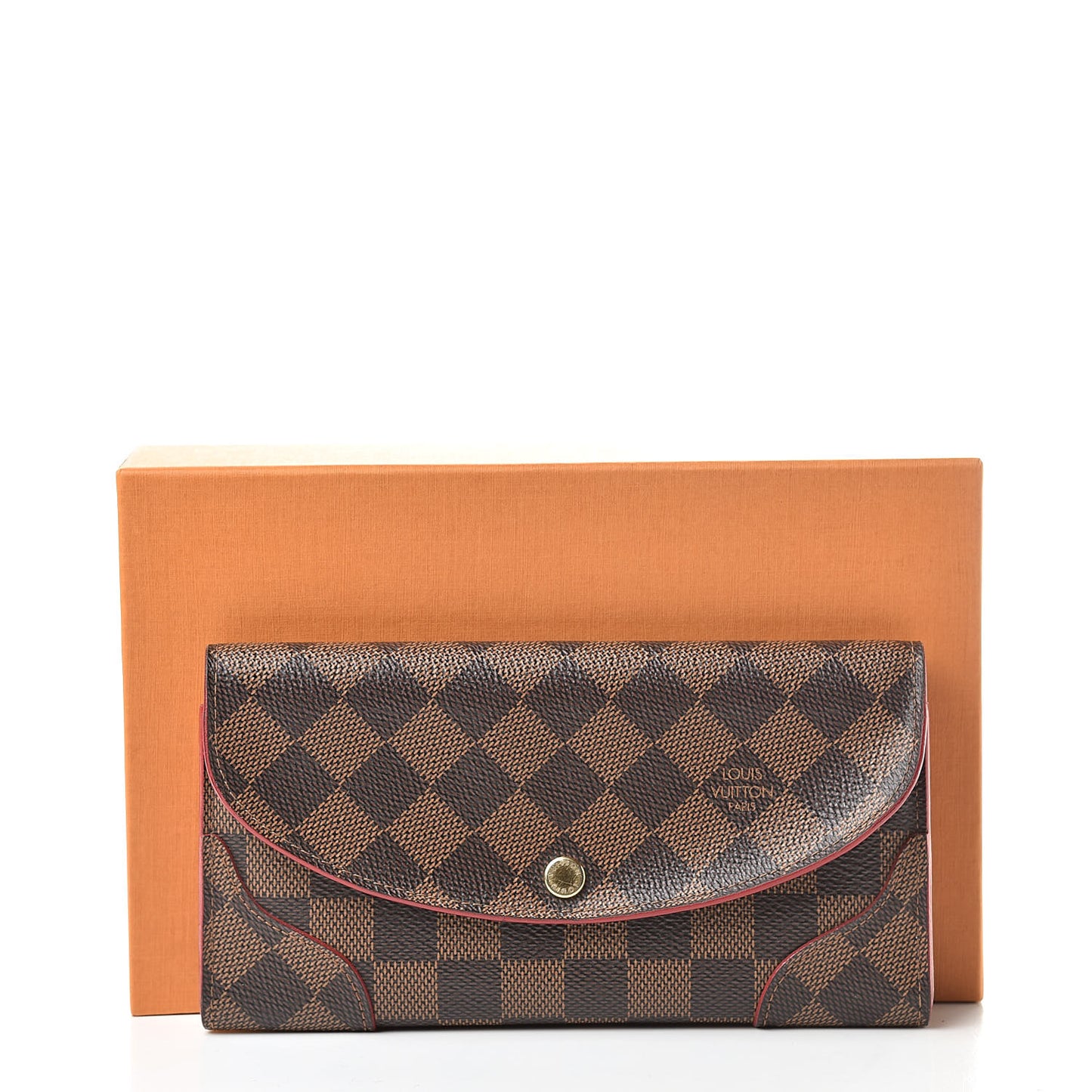 Damier Ebene Caissa Wallet Cherry
