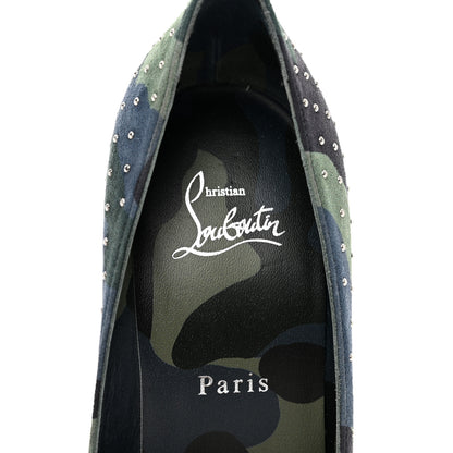 Christian Louboutin Veau Velours Camou Kate Plume 100 Pumps 39 Lin Multi 7 of 8