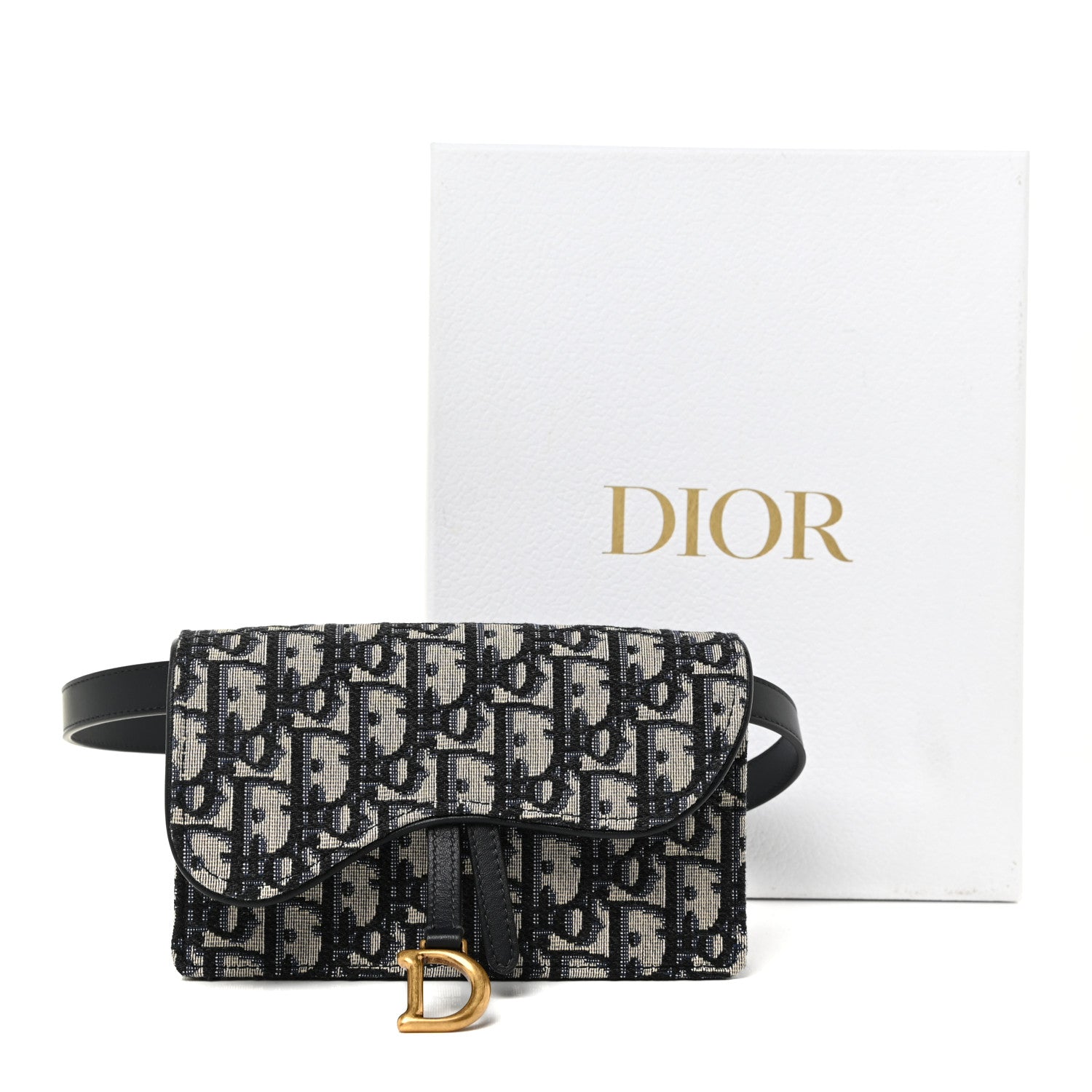 Christian Dior Oblique Saddle Belt Bag Blue 11 of 11