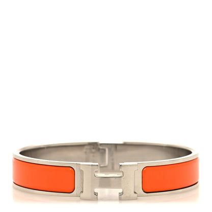 Hermes Enamel Narrow Clic Clac H Bracelet PM Orange 1 of 5