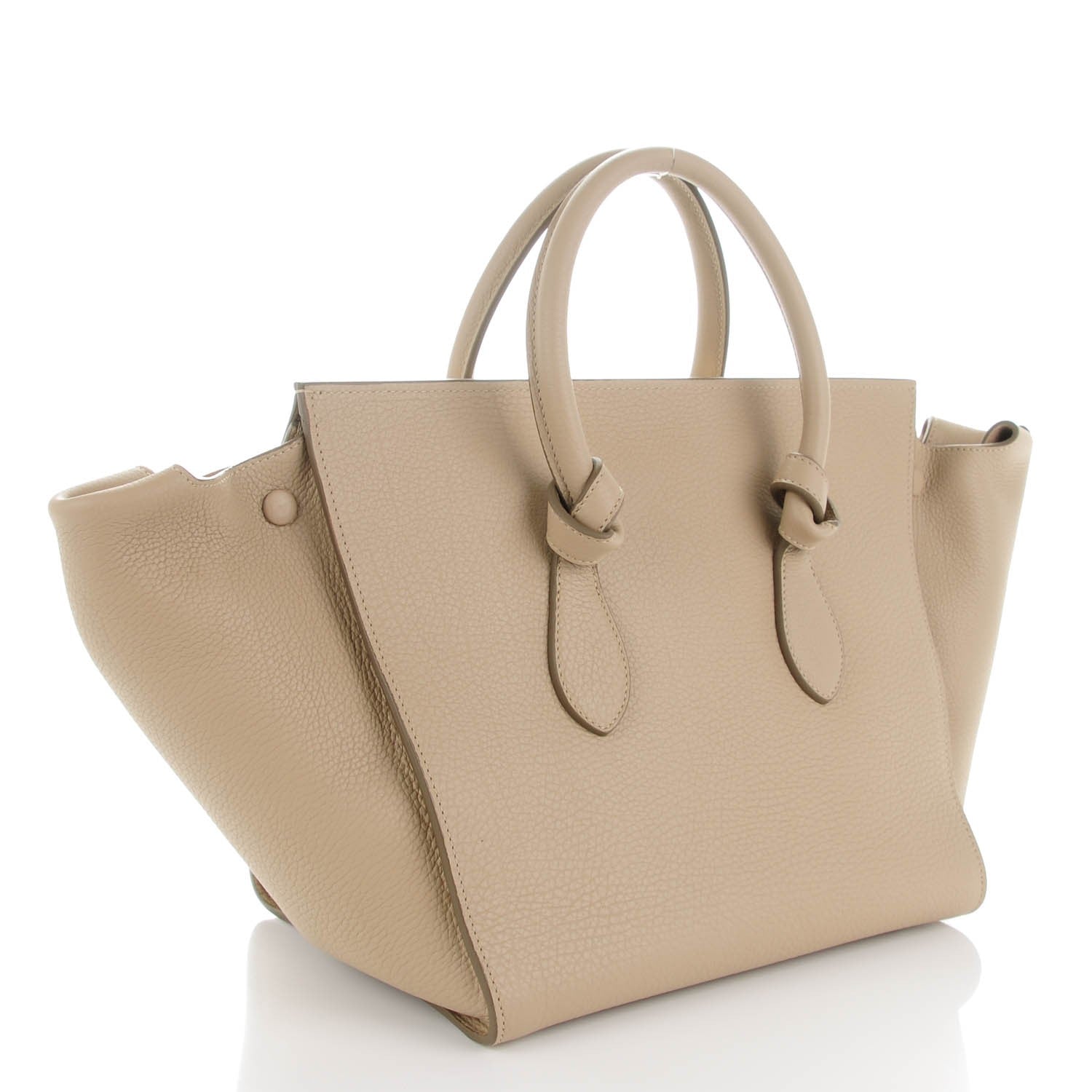 Celine Crisped Calfskin Small Tie Knot Tote Light Taupe 4 of 8