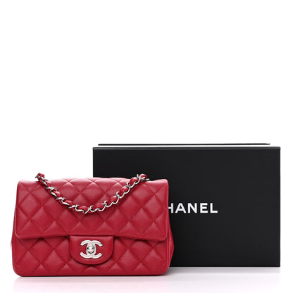 Chanel Caviar Quilted Mini Rectangular Flap Red 12 of 12