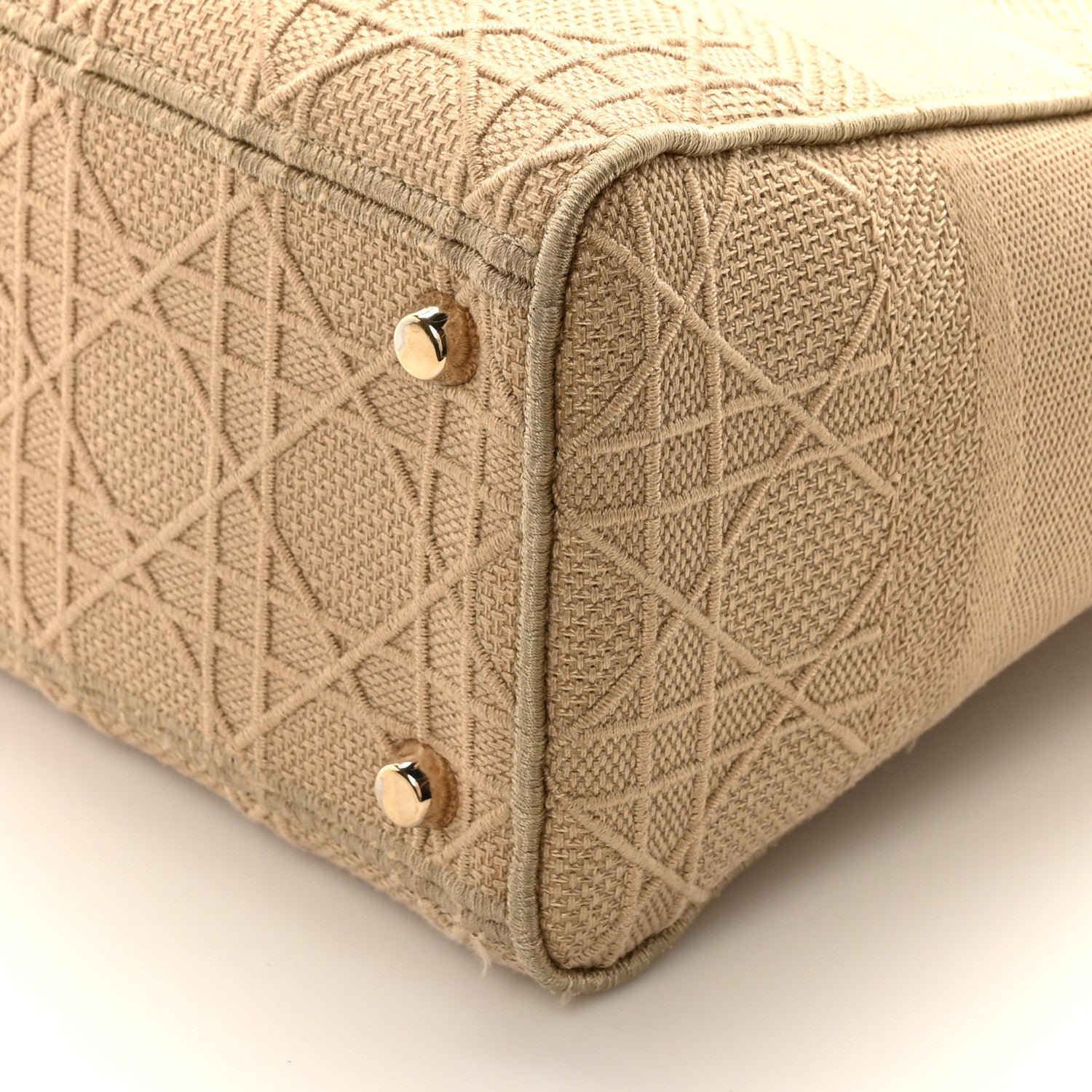Christian Dior Canvas Embroidered Medium Lady D-Lite Beige 9 of 9