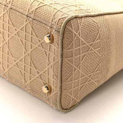 Christian Dior Canvas Embroidered Medium Lady D-Lite Beige 9 of 9