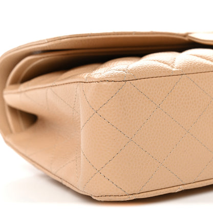 Chanel Caviar Quilted Medium Double Flap Beige 9 of 12