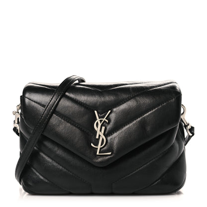 Saint Laurent Calfskin Y Quilted Monogram Toy Loulou Crossbody Bag Black 1 of 10