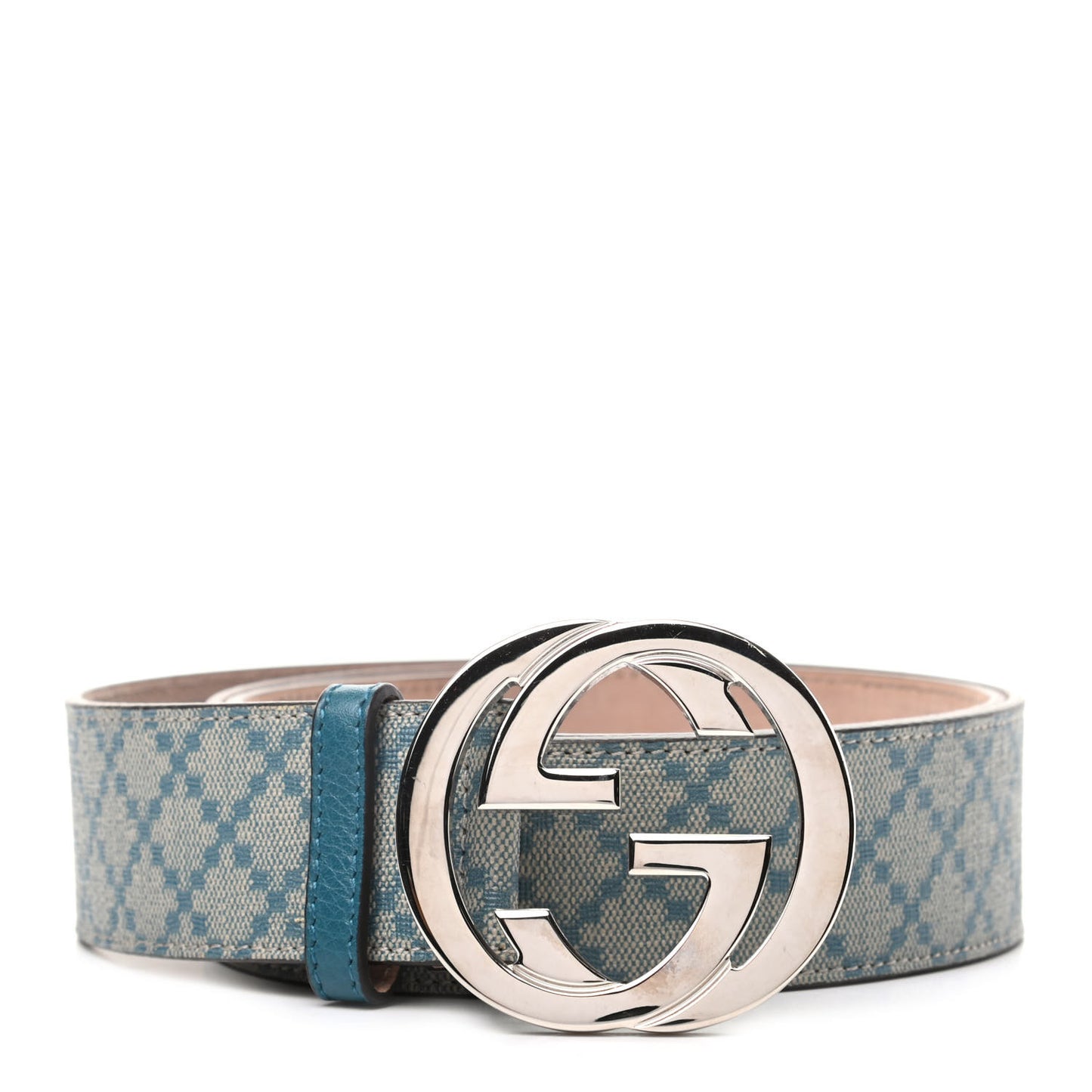 Diamante Interlocking G Belt 100 40 Blue
