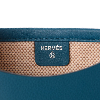 Hermes Swift Toile Petit H Passport Holder Bleu Thalassa 6 of 7