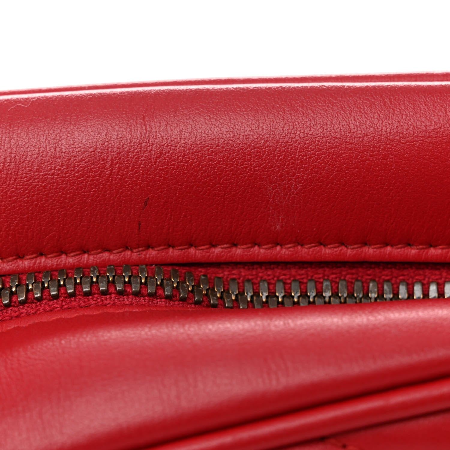 Gucci Calfskin Matelasse Small GG Marmont Chain Shoulder Bag Hibiscus Red 13 of 17