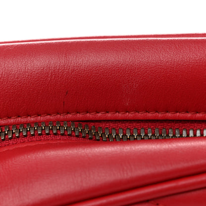 Gucci Calfskin Matelasse Small GG Marmont Chain Shoulder Bag Hibiscus Red 13 of 17