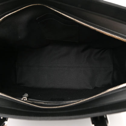 Gucci GG Supreme Monogram Selleria Calfskin Medium Tote Bag Black 5 of 12
