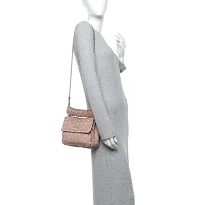 Valentino Garavani Suede Medium Rockstud Spike Shoulder Bag Loto 2 of 9