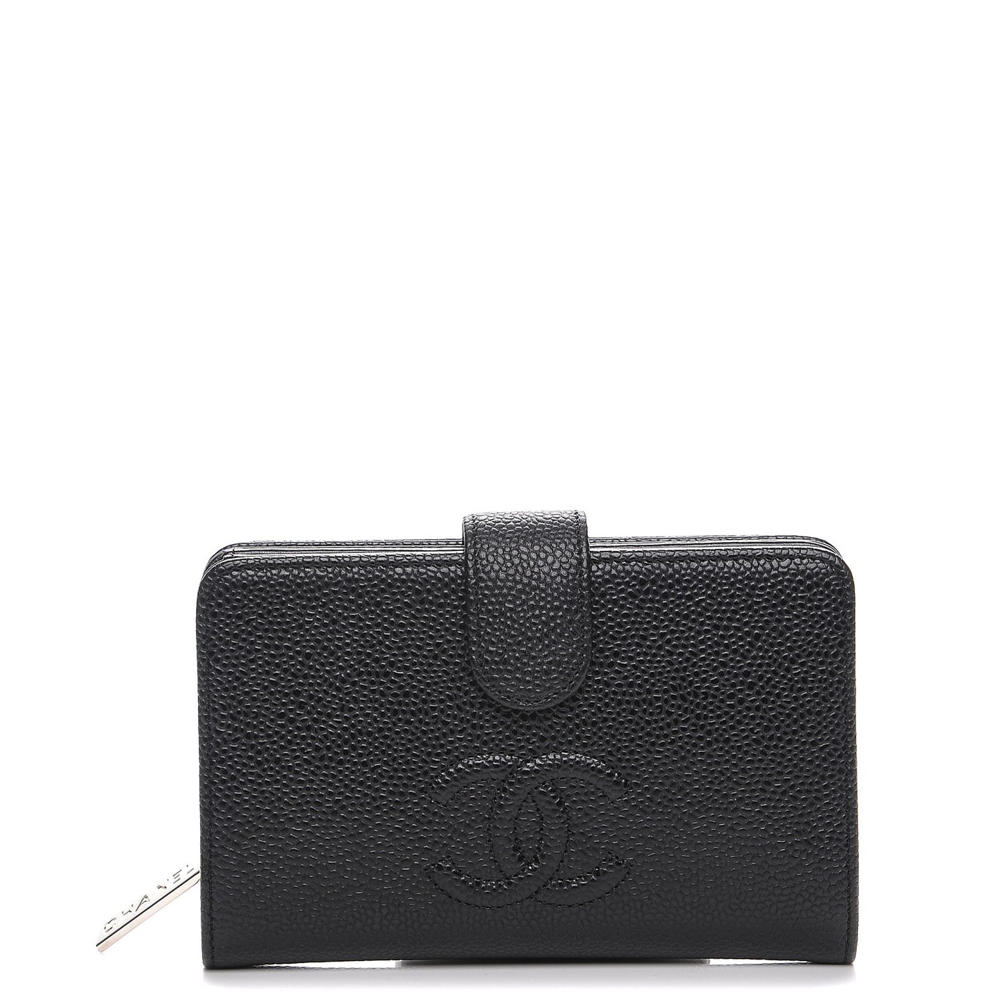 Caviar Timeless CC Zipped Pocket Wallet Black