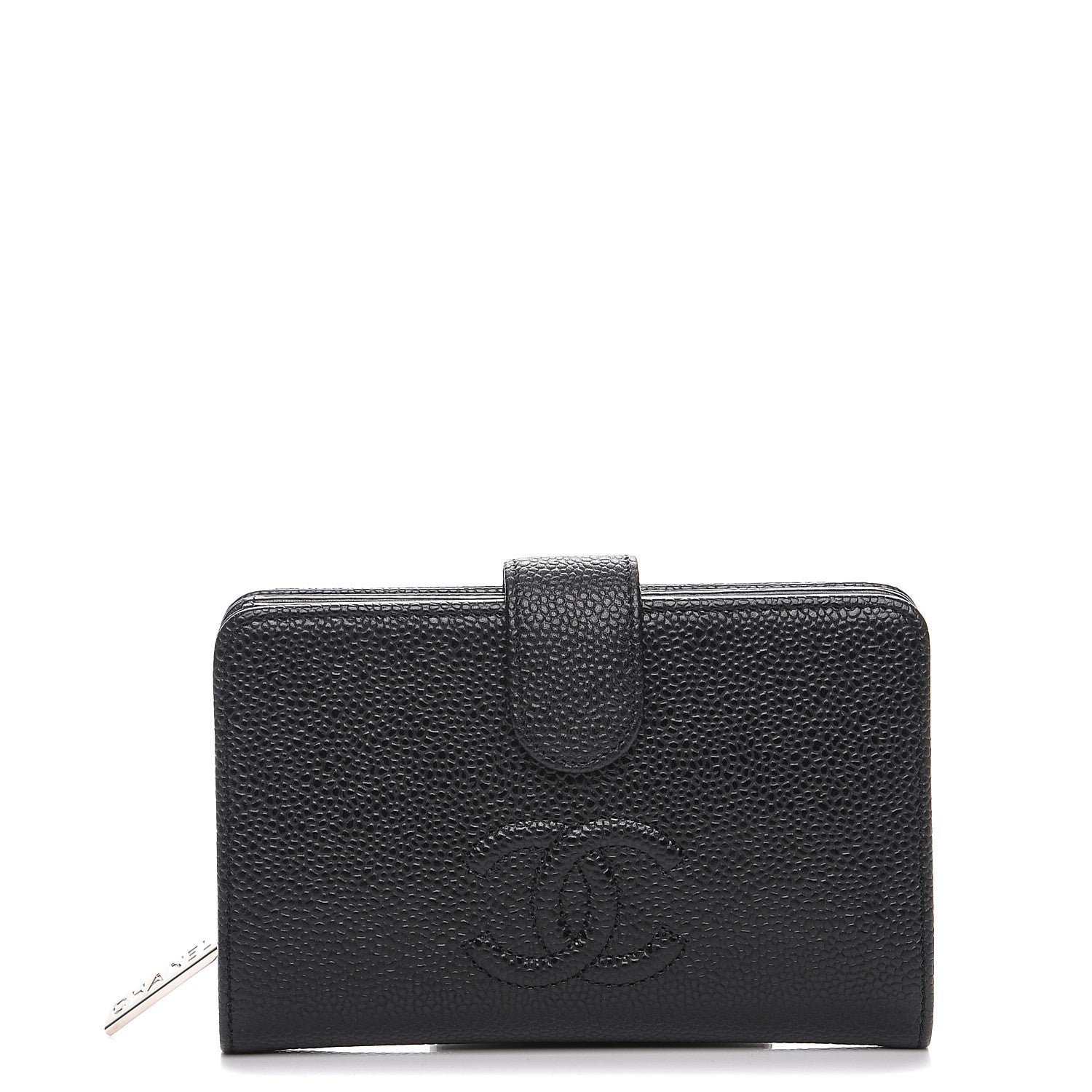 Chanel Caviar Timeless CC Zipped Pocket Wallet Black 1 of 9