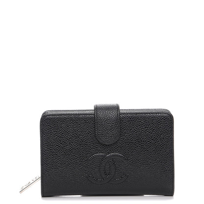 Chanel Caviar Timeless CC Zipped Pocket Wallet Black 1 of 9