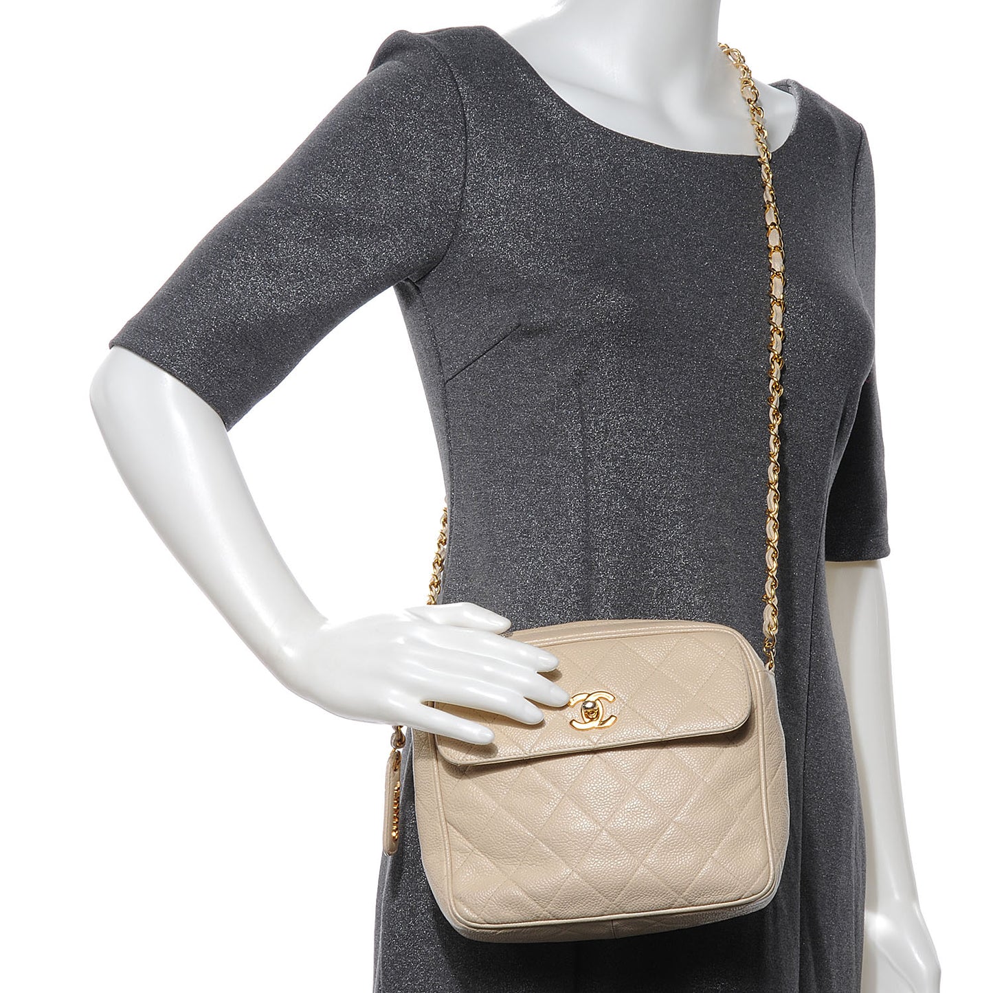 Caviar Camera Case Beige