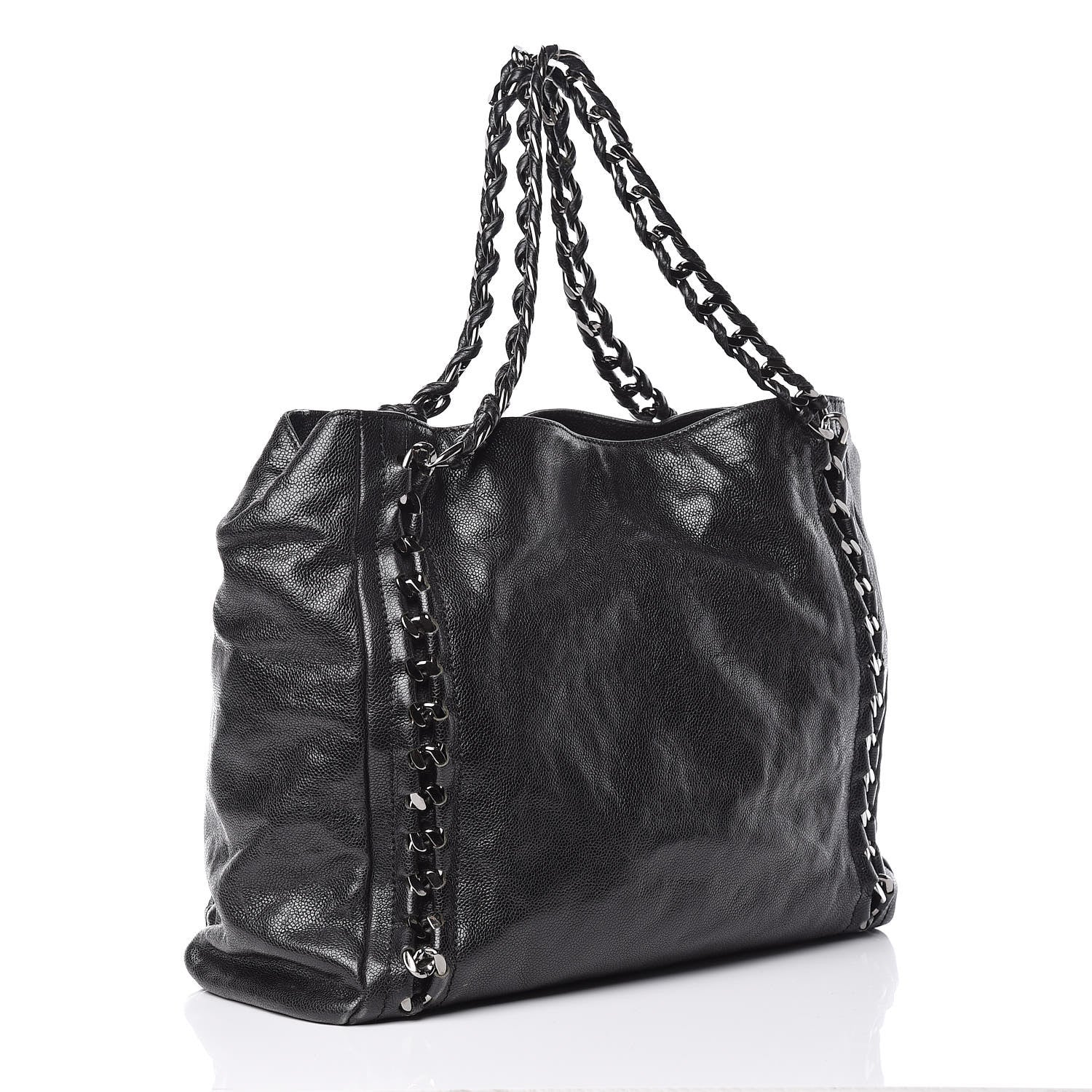 Chanel Glazed Calfskin Large Modern Chain Tote Black 3 of 27