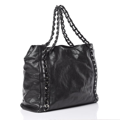 Chanel Glazed Calfskin Large Modern Chain Tote Black 3 of 27
