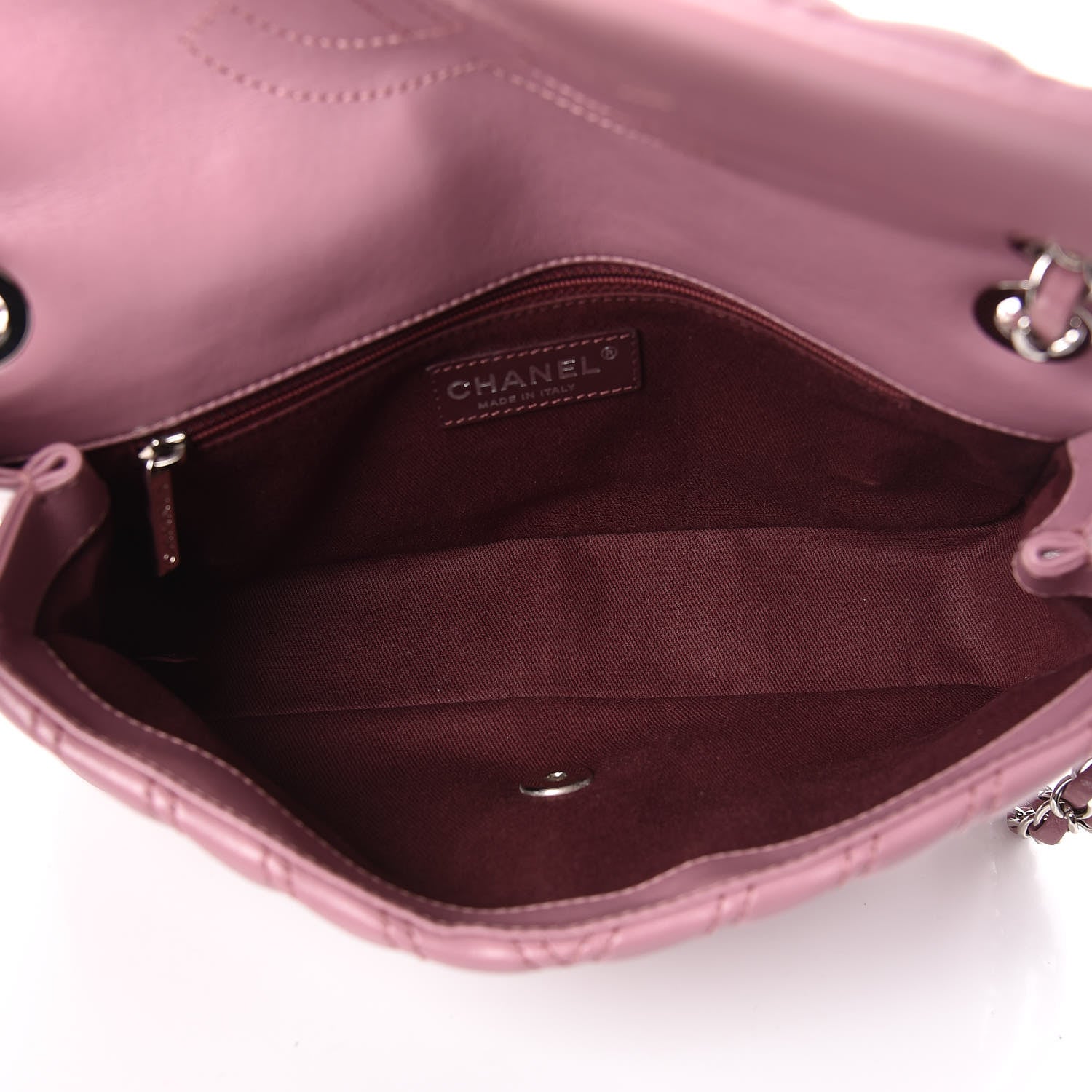 Chanel Lambskin Chevron Double Stitch Medium Single Flap Pink 5 of 14