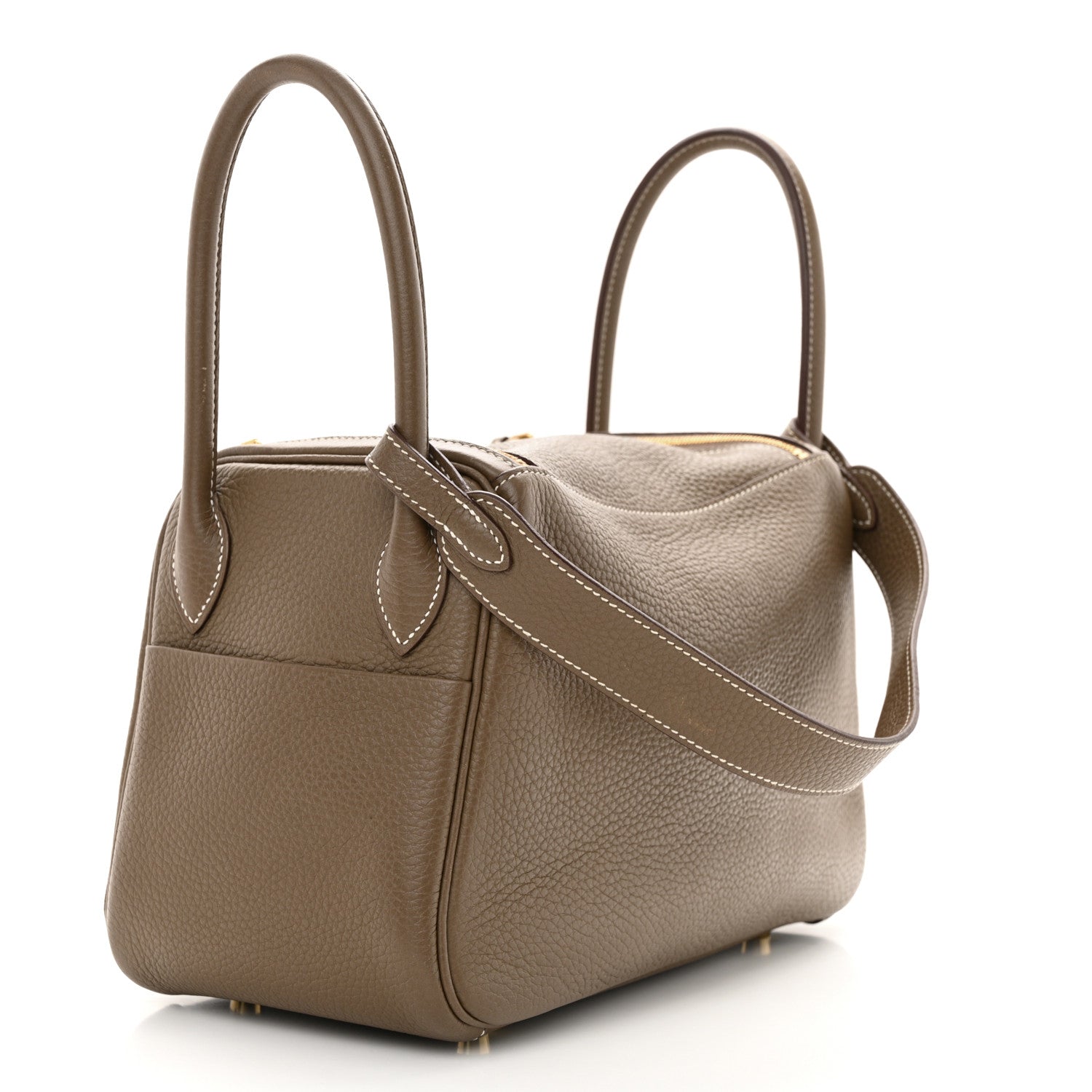Hermes Taurillon Clemence Lindy 26 Etoupe 3 of 10