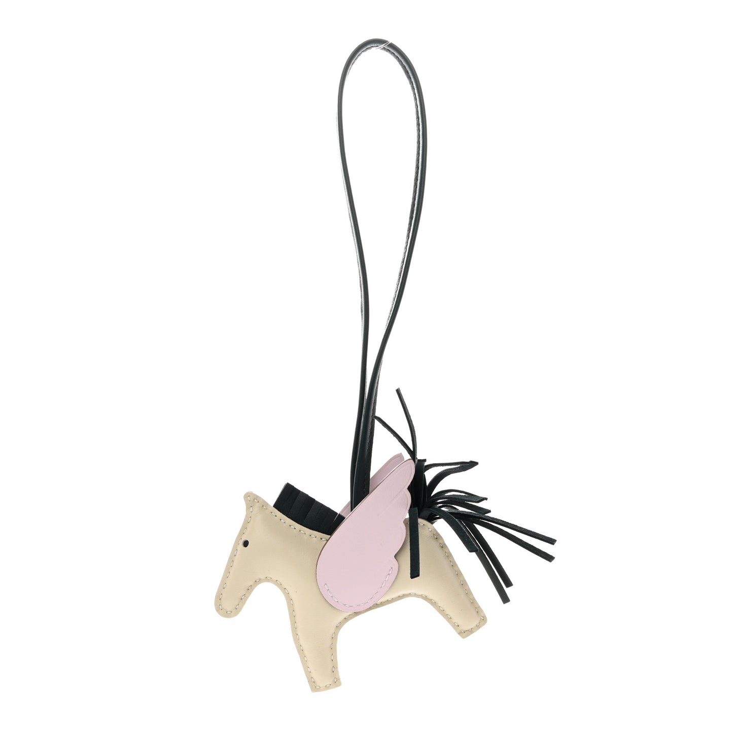 Milo Lambskin Grigri Rodeo Pegase Horse Bag Charm PM Nata Mauve Sylvestre Vert Cypress