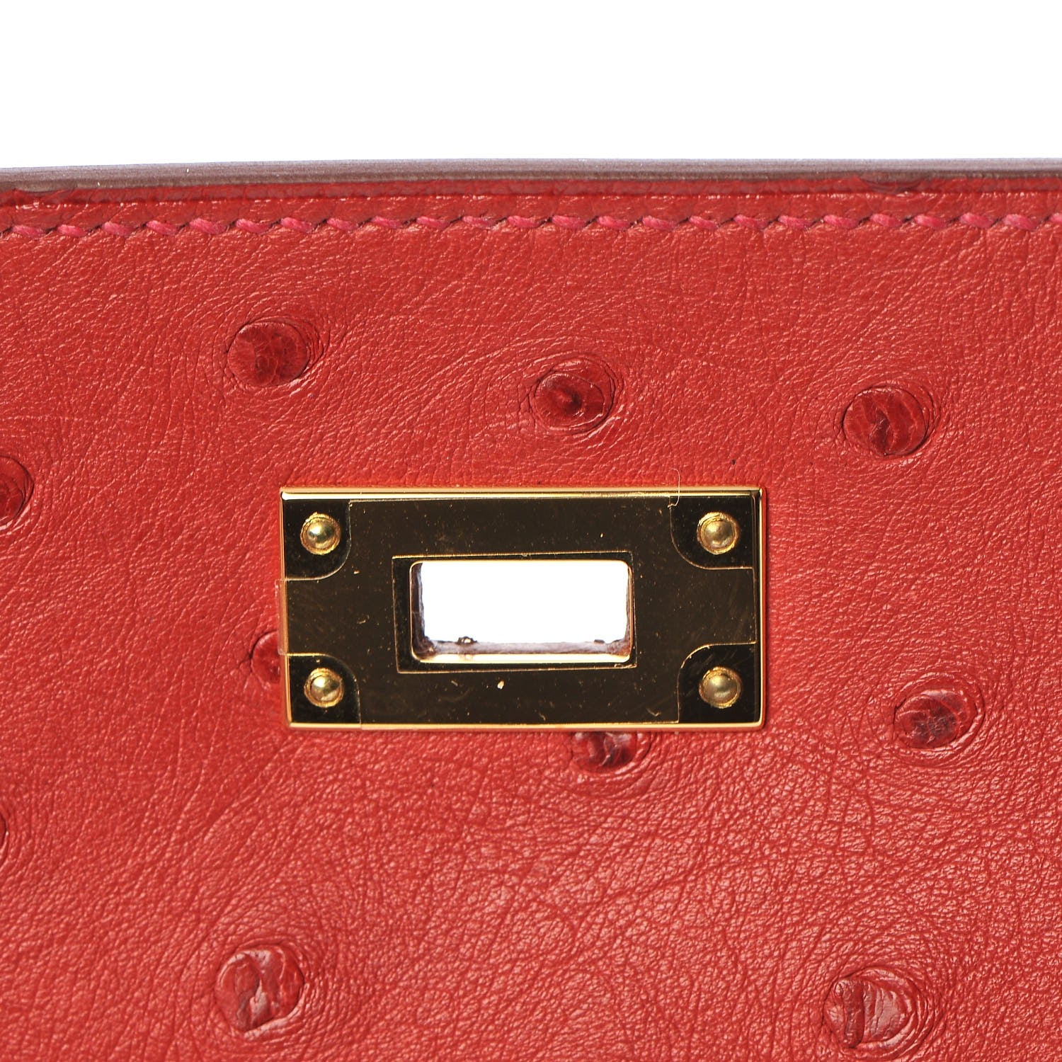 Hermes Ostrich Kelly Longue Wallet Rouge Vif 11 of 22
